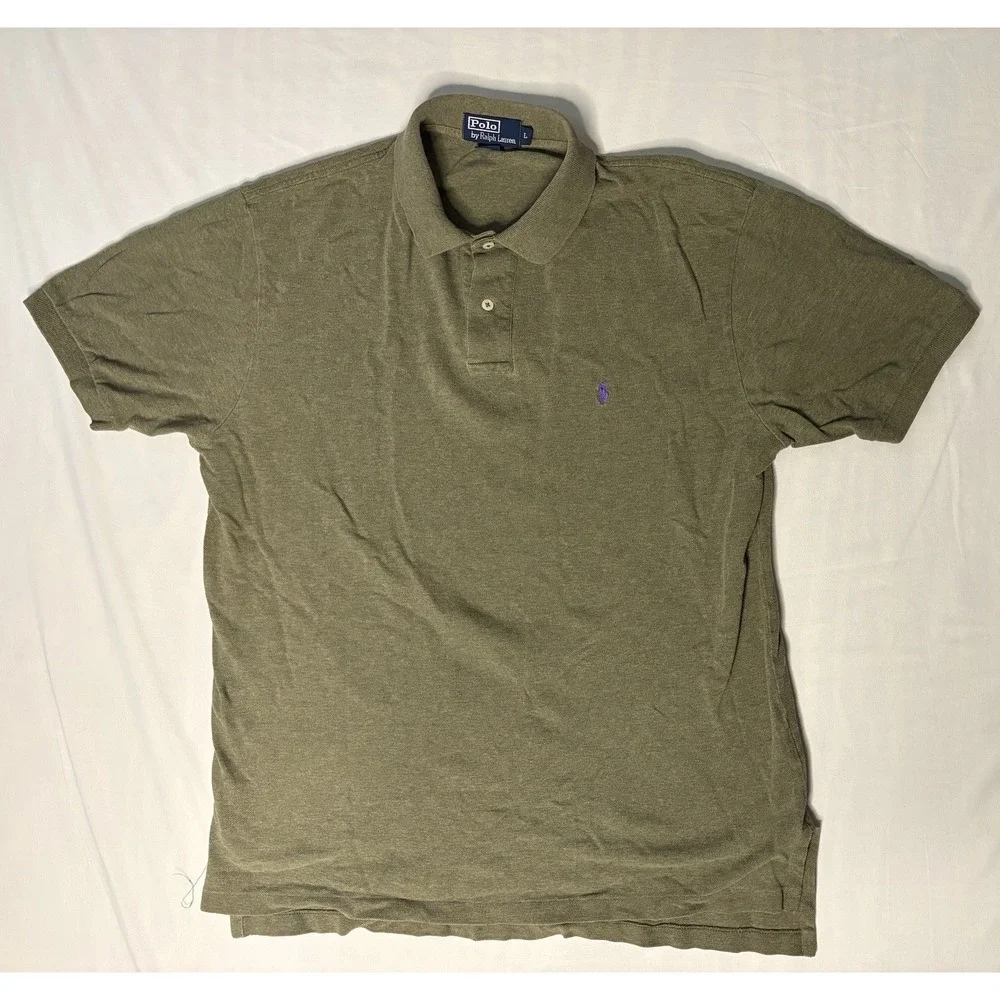 Ralph Lauren Polo Shirt Men's Large Blue Black White Short Sleeve Lot Of 4